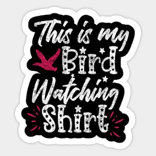 Bird Watching Shirt - Birder Girl - Distressed Funny Design Sticker